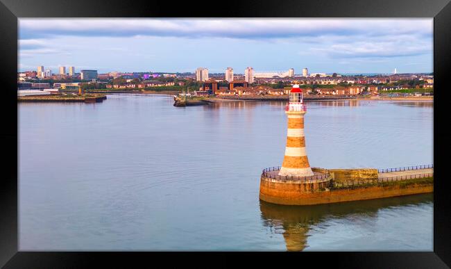 Roker Lighthouse: The City of Sunderland Framed Print by Tim Hill