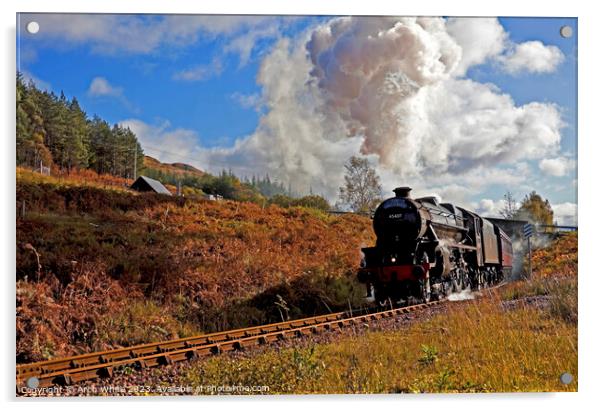 Jacobite Steam Train, Glenfinnan, Lochaber, Scotla Acrylic by Arch White