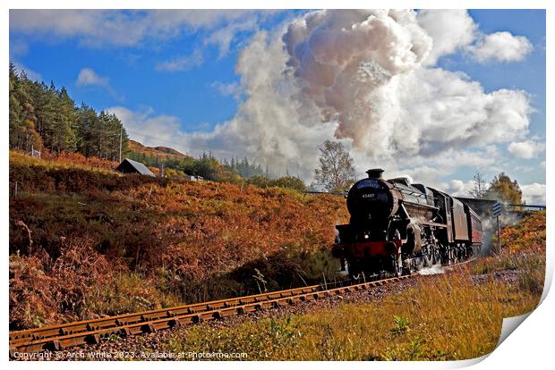 Jacobite Steam Train, Glenfinnan, Lochaber, Scotla Print by Arch White
