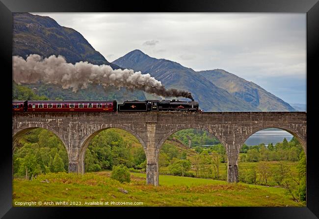 Jacobite Steam Train, Glenfinnan Viaduct, Lochaber Framed Print by Arch White