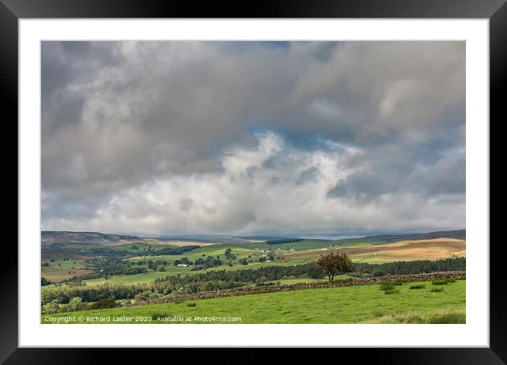 Upper Teesdale from Stable Edge Framed Mounted Print by Richard Laidler