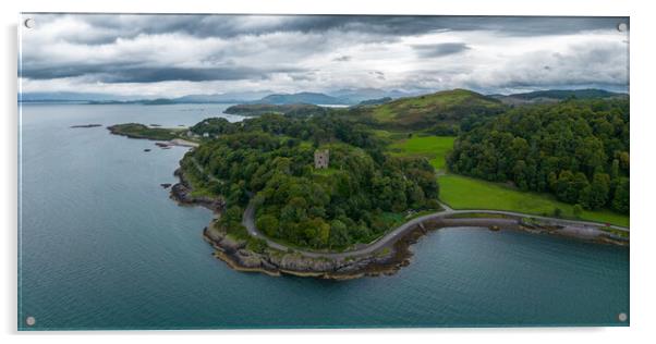 Dunollie Castle Panorama Acrylic by Apollo Aerial Photography