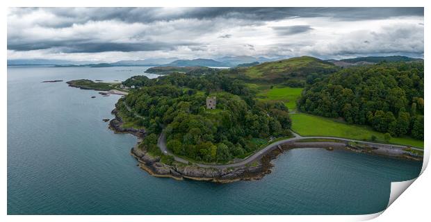 Dunollie Castle Panorama Print by Apollo Aerial Photography
