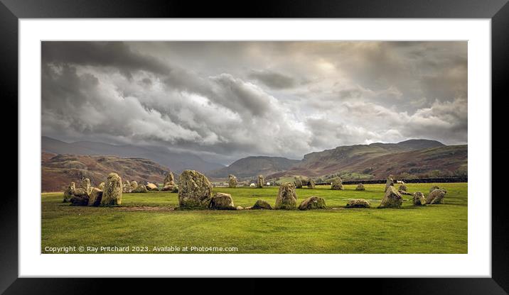 Enigmatic Castlerigg Stone Circle Framed Mounted Print by Ray Pritchard