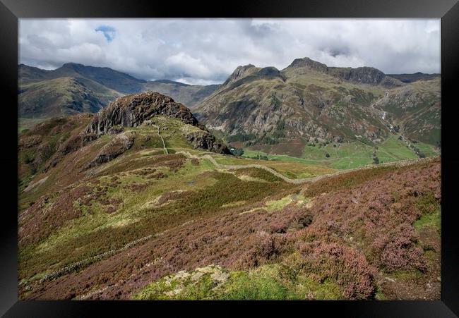 The Langdales and Side Pike Framed Print by Gary Kenyon