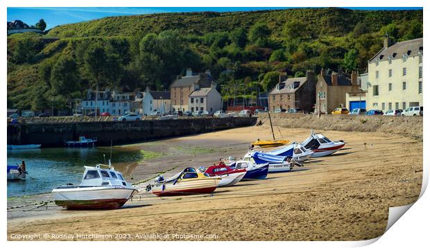 Stonehaven Harbour Print by Rodney Hutchinson