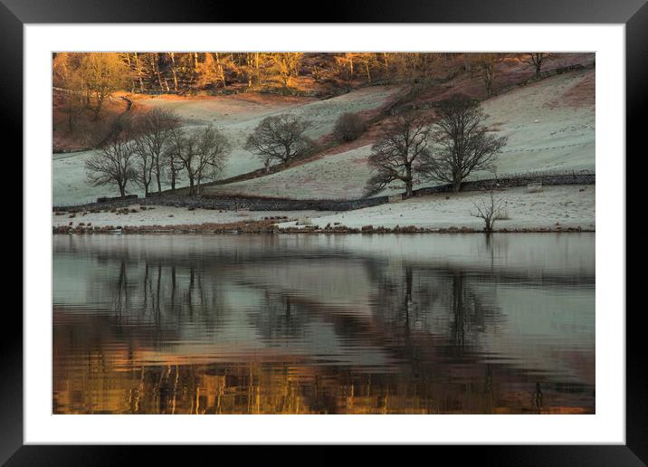 Cold and frosty morning at Rydalwater Framed Mounted Print by Gary Kenyon