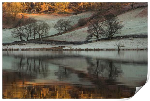 Cold and frosty morning at Rydalwater Print by Gary Kenyon