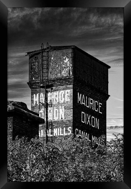 Canal Mills Leeds - Mono Framed Print by Glen Allen
