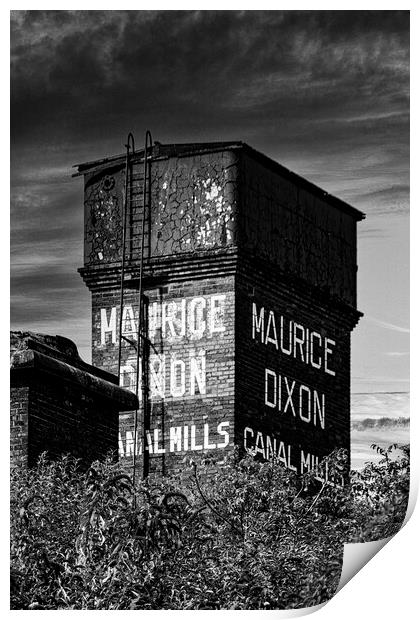 Canal Mills Leeds - Mono Print by Glen Allen