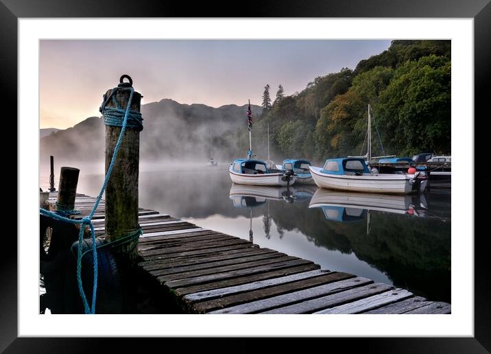 Glenridding Boats On Ullswater Framed Mounted Print by Gary Kenyon