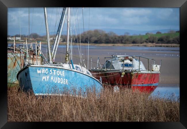 Who stole my rudder Framed Print by Gary Kenyon