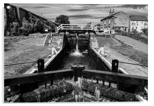Oddy Locks Leeds Liverpool Canal - Leeds Acrylic by Glen Allen
