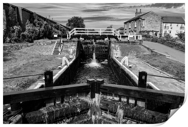 Oddy Locks Leeds Liverpool Canal - Leeds Print by Glen Allen