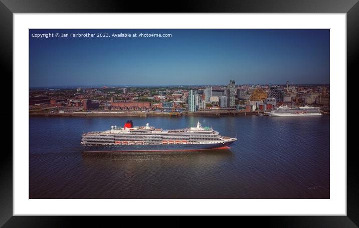 Queen Victoria Cruise Liner Framed Mounted Print by Ian Fairbrother