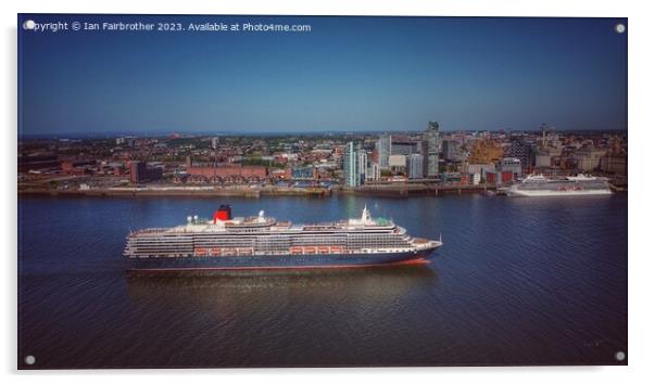 Queen Victoria Cruise Liner Acrylic by Ian Fairbrother