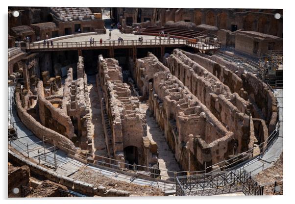 Colosseum Hypogeum Ruins Under Arena Acrylic by Artur Bogacki