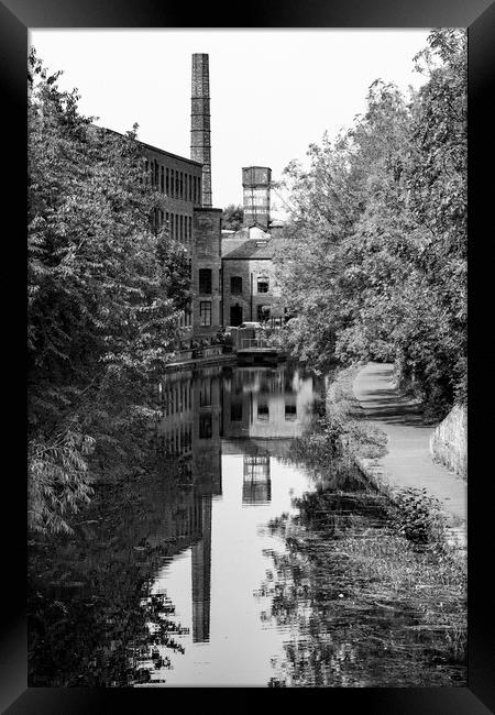 Canal Mills Reflections Framed Print by Glen Allen