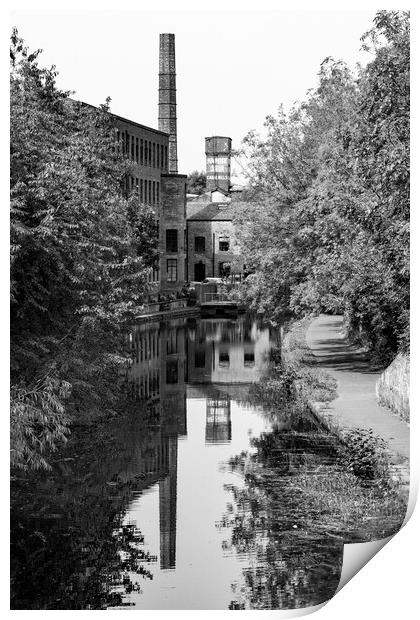 Canal Mills Reflections Print by Glen Allen