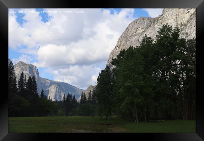 Yosemite in Spring Framed Print by Arun 