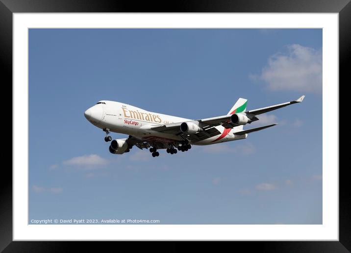 Emirates Boeing 747 Framed Mounted Print by David Pyatt