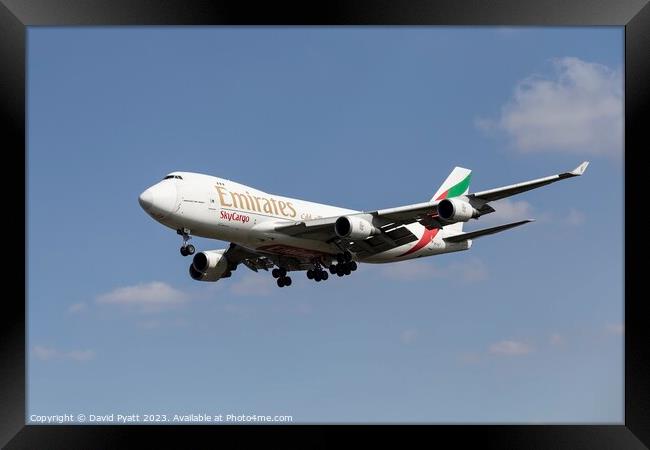 Emirates Boeing 747 Framed Print by David Pyatt