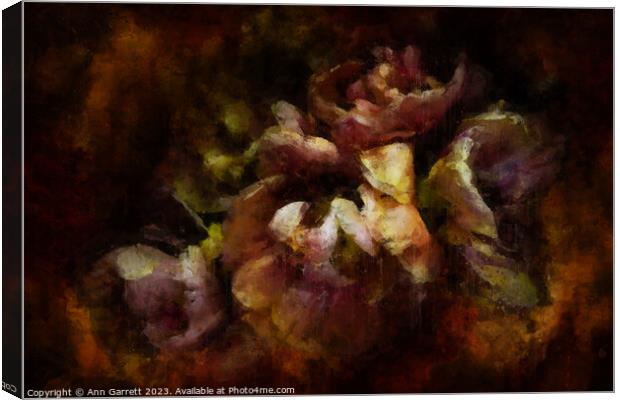 Tulips Lost and Found Canvas Print by Ann Garrett