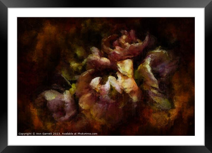 Tulips Lost and Found Framed Mounted Print by Ann Garrett