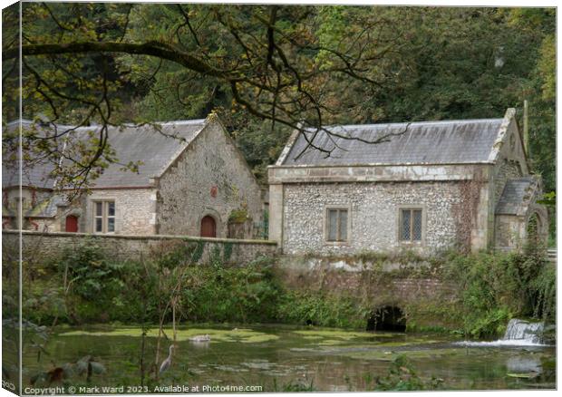 Swanbourne Lake Mill in Arundel. Canvas Print by Mark Ward