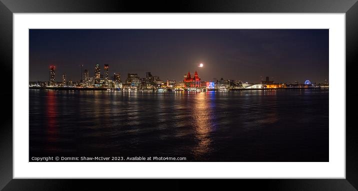 Moonrise over Liverpool Framed Mounted Print by Dominic Shaw-McIver