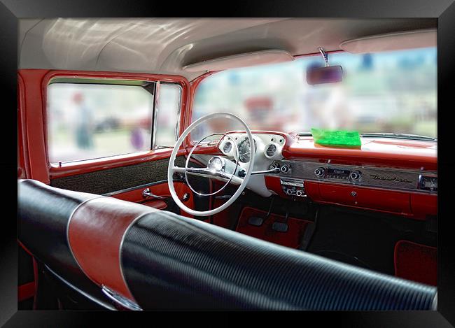 Chevrolet Bel Air Interior Framed Print by Nigel Bangert