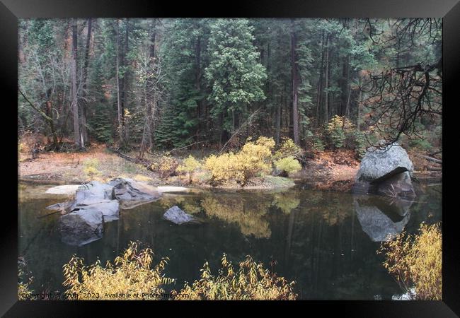 Yosemite national park in the fall Framed Print by Arun 