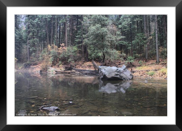 Yosemite national park in the fall Framed Mounted Print by Arun 