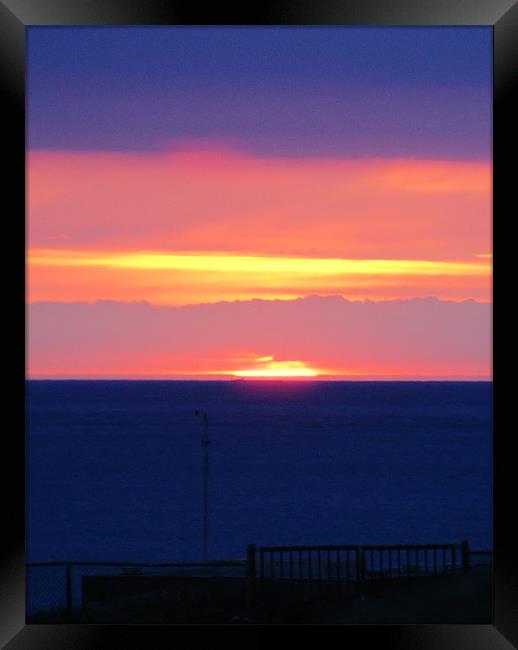 Sunset at Woolacombe Framed Print by Joanne Crockford