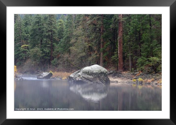 Yosemite national park in the fall Framed Mounted Print by Arun 