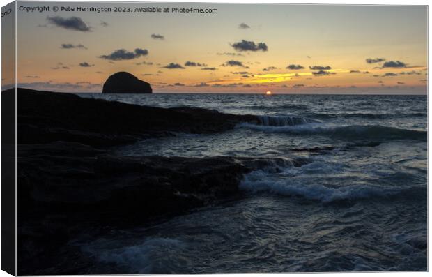 Trebarwith Strand Canvas Print by Pete Hemington