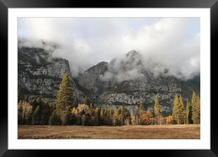 Yosemite national park in the fall Framed Mounted Print by Arun 