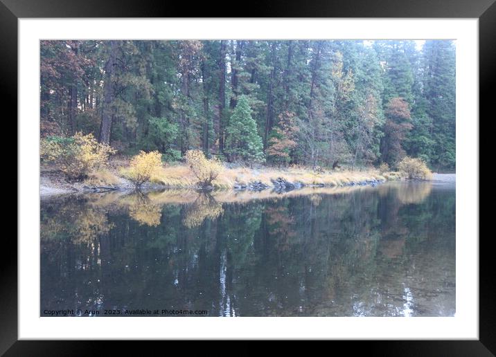 Yosemite national park in the fall Framed Mounted Print by Arun 