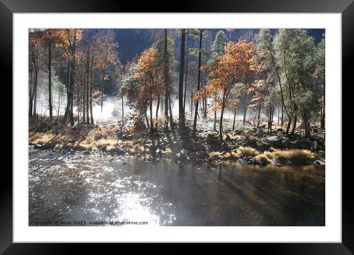 Yosemite national park in the fall Framed Mounted Print by Arun 