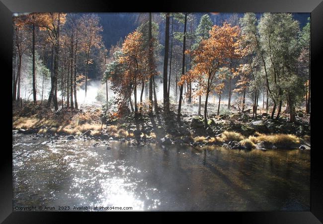 Yosemite national park in the fall Framed Print by Arun 