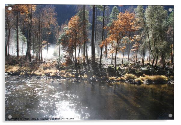 Yosemite national park in the fall Acrylic by Arun 