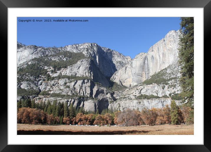 Yosemite national park Framed Mounted Print by Arun 
