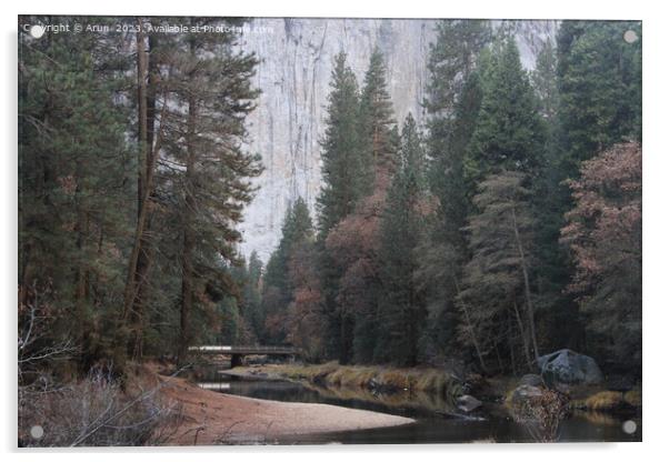 Yosemite national park in the fall Acrylic by Arun 