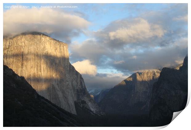 Yosemite national park in the fall Print by Arun 