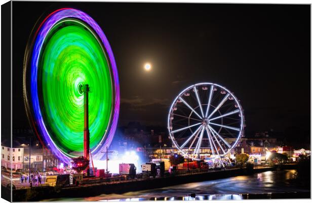 The Whitesands funfair Dumfries & Galloway  Canvas Print by christian maltby