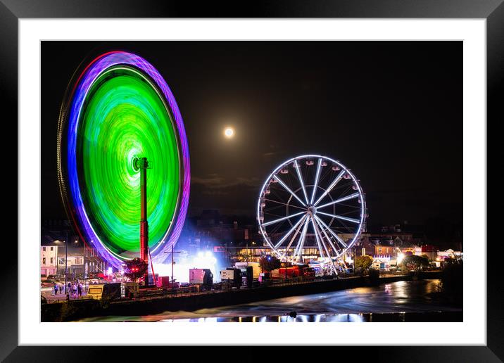 The Whitesands funfair Dumfries & Galloway  Framed Mounted Print by christian maltby