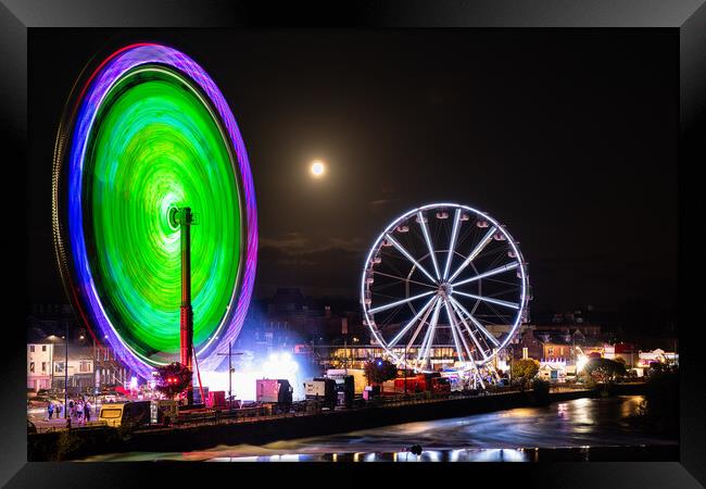 The Whitesands funfair Dumfries & Galloway  Framed Print by christian maltby
