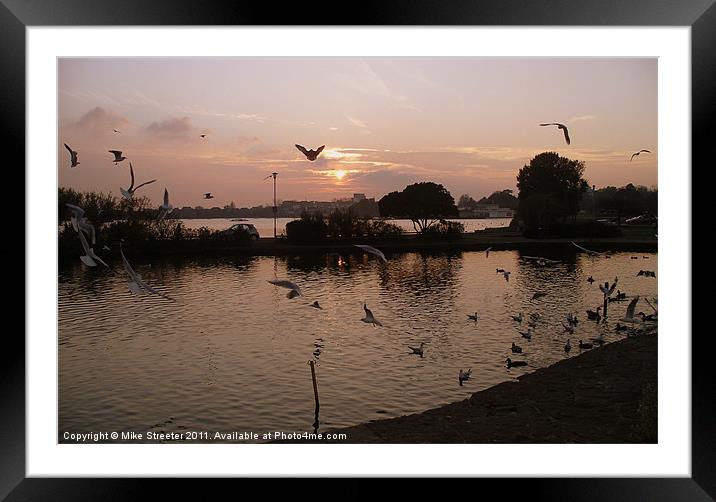 Sunset over Poole 2 Framed Mounted Print by Mike Streeter