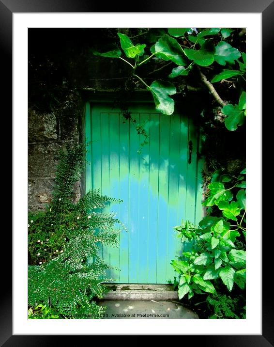Green Door Framed Mounted Print by Stephanie Moore
