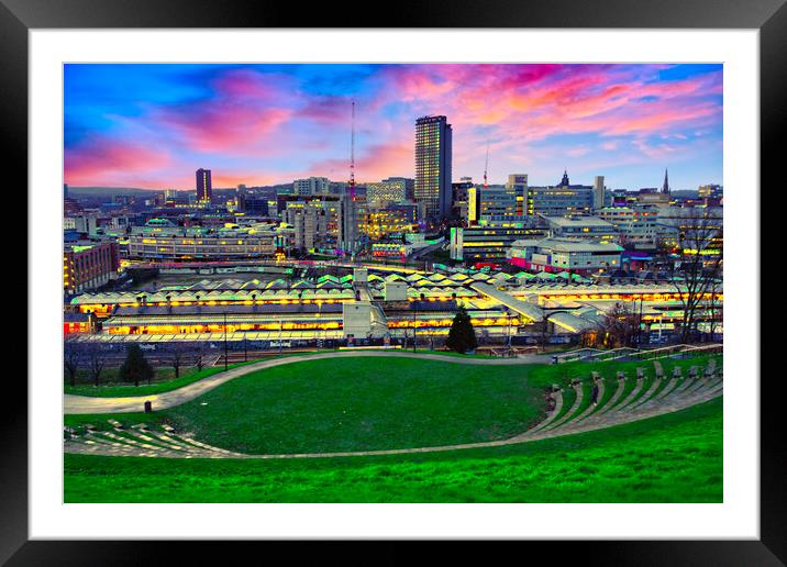 Sheffield City Centre Framed Mounted Print by Alison Chambers